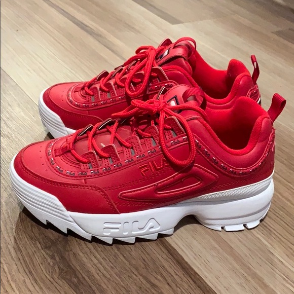 shoes fila red